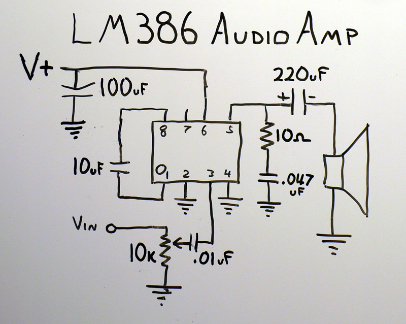 LM386ampschematic